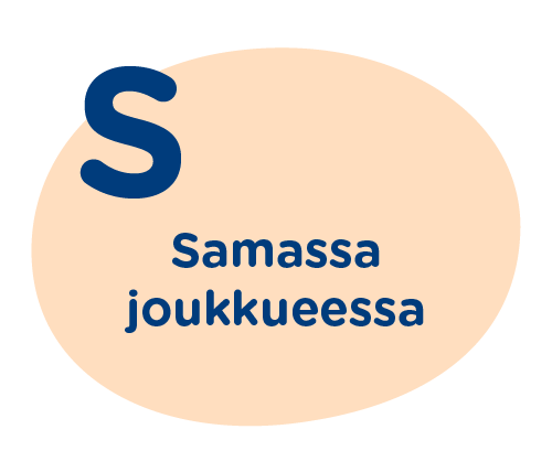 S = Samassa joukkueessa